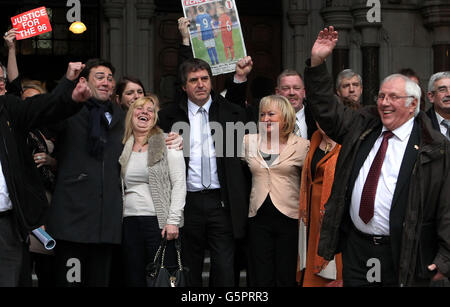 Hillsborough Obduktionen Gerichtsverfahren Stockfoto