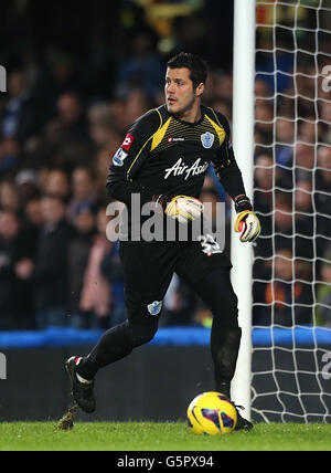 Fußball - Barclays Premier League - Chelsea gegen Queens Park Rangers - Stamford Bridge. Soares Julio Cesar, Torhüter der Queens Park Rangers Stockfoto