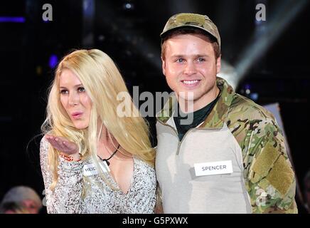 Heidi Montag und Spencer Pratt bei der Vorstellung von Celebrity Big Brother 2013, Elstree Studios, Borehamwood. Stockfoto