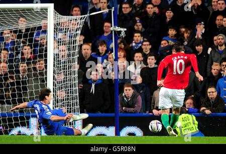 Danny Graham von Swansea City erzielt das zweite Tor seiner Mannschaft Das Spiel Stockfoto