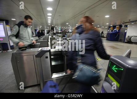 Londoner U-Bahn Stockfoto