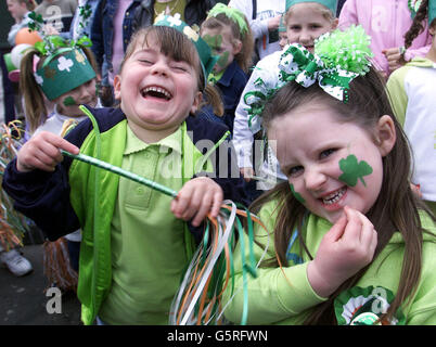 St. Patricks Day feiern Belfast Stockfoto