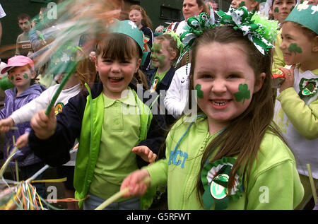 St. Patricks Day in Belfast Stockfoto