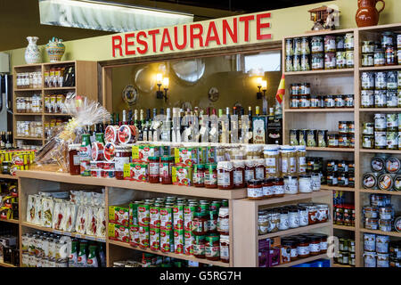 Miami Florida, Delicias de Espana 2, spanischer Gourmet-Lebensmittelmarkt, innen, Regalen, Verkauf, Restaurants, Restaurants, Restaurants, Restaurants, Cafés, Restaurants, Restaurants, Restaurants, Restaurants, Restaurants, Cafés, FL1605 Stockfoto