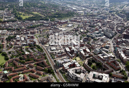 Blick auf die Skyline von Sheffield, South Yorkshire, Großbritannien Stockfoto