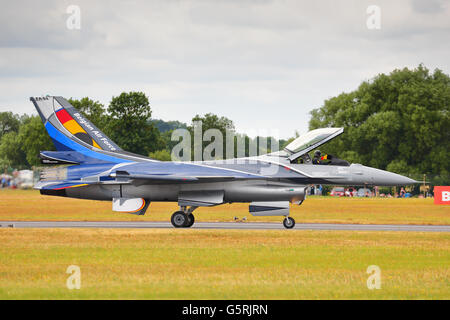 Belgische Luftwaffe F-16A Fighting Falcon in Fairford RIAT 2013 Stockfoto