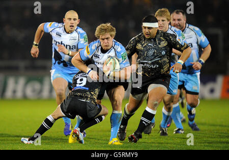 Rugby Union - Heineken Cup - sechs Pool - Sale Sharks V Montpellier - Salford Stadt-Stadion Stockfoto