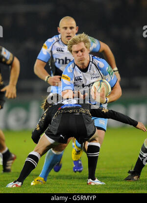 Rugby Union - Heineken Cup - sechs Pool - Sale Sharks V Montpellier - Salford Stadt-Stadion Stockfoto