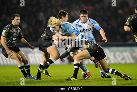 Rugby Union - Heineken Cup - sechs Pool - Sale Sharks V Montpellier - Salford Stadt-Stadion Stockfoto