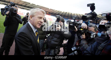 Fußball - Schottland Pressekonferenz - Hampden Park. Gordon Strachan wird im Rahmen einer Pressekonferenz im Hampden Park, Glasgow, als neuer Manager für Schottland vorgestellt. Stockfoto