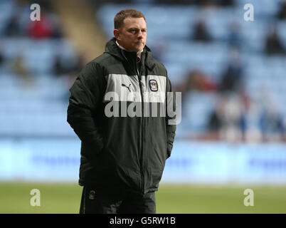 Fußball - npower Football League One - Coventry City / Tranmere Rovers - Ricoh Arena. Mark Robins, Manager von Coventry City Stockfoto