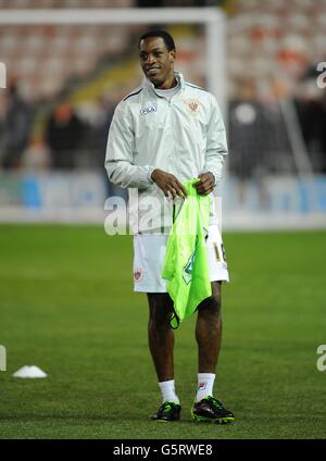 Fußball - FA Cup - Dritte Runde Replay - Blackpool / Fulham - Bloomfield Road. Isaiah Osbourne, Blackpool Stockfoto