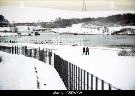 Winterwetter - 17 Januar Stockfoto