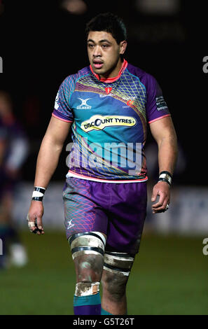 Rugby Union - Amlin Challenge Cup - Newport-Gwent Dragons gegen London Wesps - Rodney Parade. Newport Gwent Dragons Toby Faletau Stockfoto