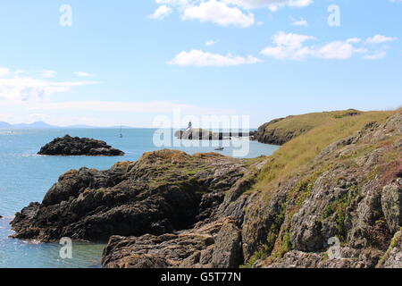 Küste auf Llanddwyn Island, Newborough, Anglesey Stockfoto