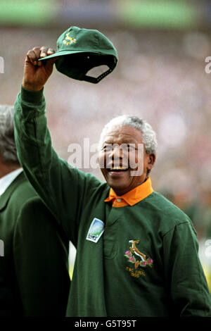 Rugby-Union - World Cup South Africa 95 - Finale - Südafrika V Neuseeland - Ellis Park, johannesburg Stockfoto