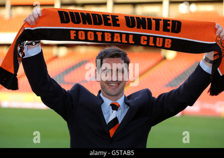 Jackie McNamara, neuer Manager von Dundee United nach einer Pressekonferenz im Tannadice Park, Dundee. Stockfoto