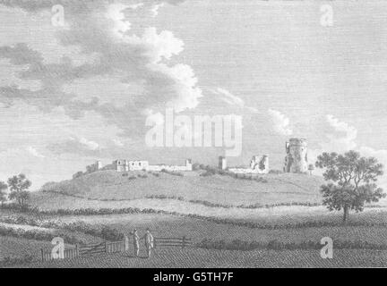 ESSEX: Hadley Burg. Kupferstich (Grose), antiken Druck 1787 Stockfoto