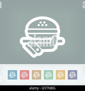 Fast-Food-Menü-Symbol Stock Vektor