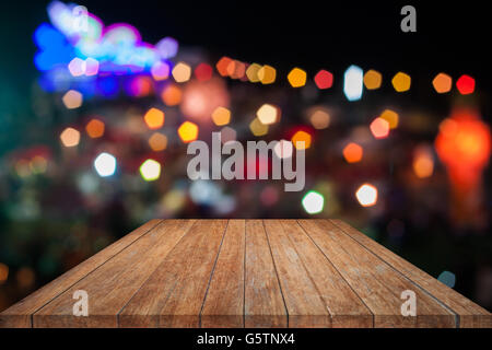 Braun aus Holz mit abstrakten verschwommene Bokeh Lichter, Fotoarchiv Stockfoto