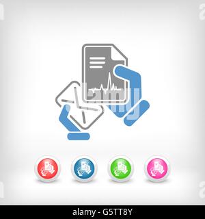 Mailen Sie mit medizinische Unterlagen Stock Vektor