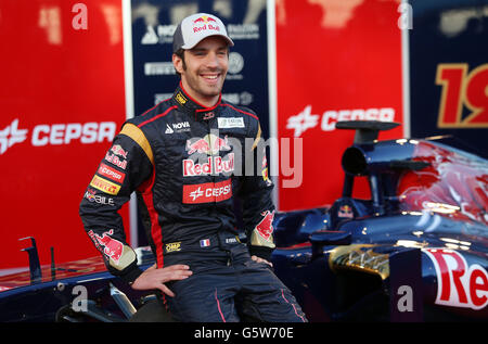 Formel 1 - Toro Rosso F1 STR8 Start - Circuito de Jerez. Jean-Eric Vergne während des Toro Rosso F1 STR8 Starts im Circuito de Jerez, Jerez, Spanien. Stockfoto