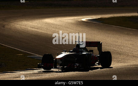 Formel 1 - Testing - Circuito de Jerez. McLaren Mercedes' Jenson Button im Circuito de Jerez, Jerez, Spanien. Stockfoto