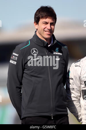 Formel 1 - Mercedes W04 Launch - Circuito de Jerez. Mercedes-Geschäftsführer Toto Wolff beim Start des Mercedes F1 W04 im Circuito de Jerez, Jerez, Spanien Stockfoto