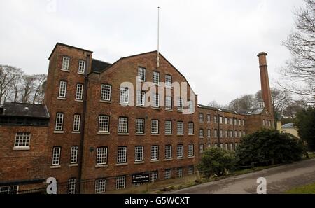 Eine allgemeine Ansicht der Steinbruch-Bank-Mühle, die dem National Trust gehört. Stockfoto