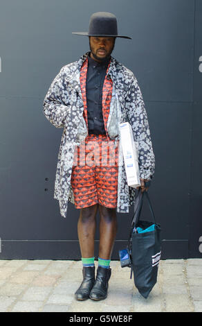 Street-Style - London Fashionweek 2013 Stockfoto