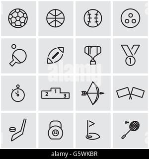 Vektor-Linie-Sport-Icon-set Stock Vektor