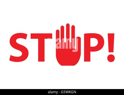 Handzeichen zu stoppen Stock Vektor