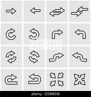 Vektor-Linie-Pfeile-Icon-set Stock Vektor