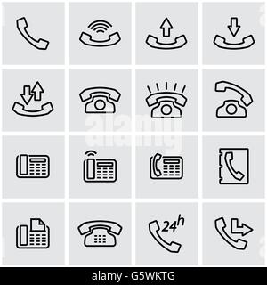 Vektor-Linie-Telefon-Icon-set Stock Vektor
