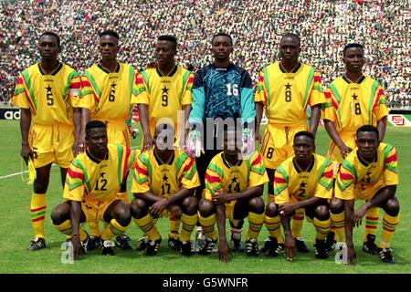 FUSSBALL - AFRIKANISCHER NATIONALPOKAL - 3. Platz Play-off - Ghana - Sambia. Ghana Team Group Stockfoto
