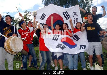 WM-Südkorea Fans feiern Stockfoto