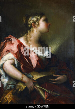 Giovanni Antonio Pellegrini - die Heilige Katharina von Alexandria- Stockfoto