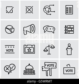 Vektor-Linie-Wahl-Icon-set Stock Vektor