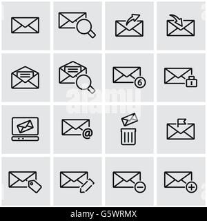 Vektor-Linie-e-Mail-Icon-set Stock Vektor
