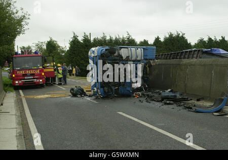 Güterzug-Absturz in Essex Stockfoto