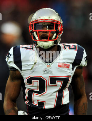 American Football - NFL International Series 2012 - St. Louis Rams gegen New England Patriots - Wembley Stadium. Tavon Wilson, New England Patriots Defensive Back Stockfoto