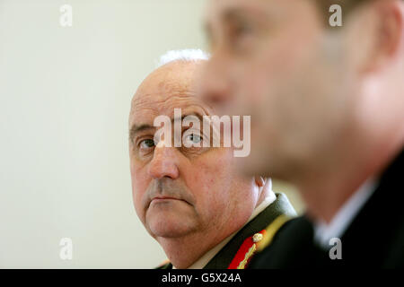 EU-Militärmission Pressekonferenz Stockfoto