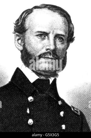 Dahlgren, John A., 13.11.1809 - 12.7.1870, US-amerikanischer Admiral, Porträt, Stahlstich, 2. Hälfte 19. Jahrhundert, Artist's Urheberrecht nicht gelöscht werden Stockfoto