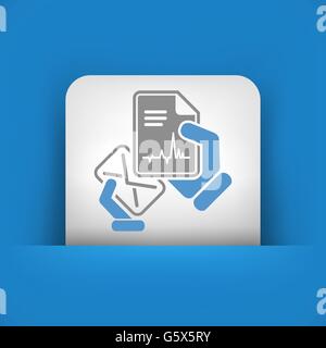 Mailen Sie mit medizinische Unterlagen Stock Vektor