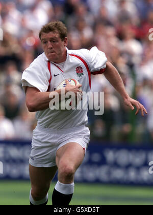 Italien gegen England - Tindall. Mike Tindall aus England beim Lloyds TSB Six Nations Rugby-Spiel zwischen Italien und England in Rom. Stockfoto