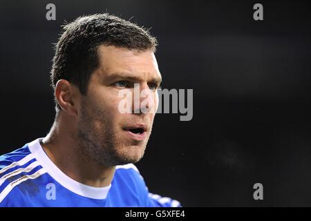 Fußball - UEFA Europa League - 16. Runde - Erstes Bein - Tottenham Hotspur gegen Olympique Lyonnais - White Hart Lane. Remy Vercoutre, Torhüter von Lyon Stockfoto