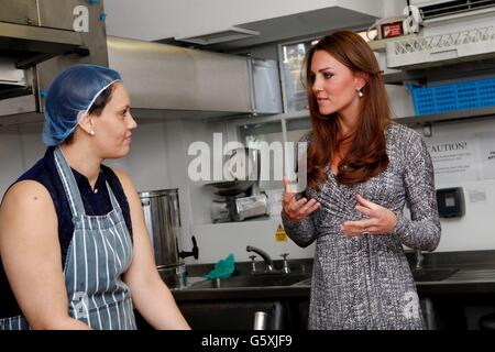 Herzogin von Cambridge besucht Hope House Behandlungszentrum in Clapham Stockfoto