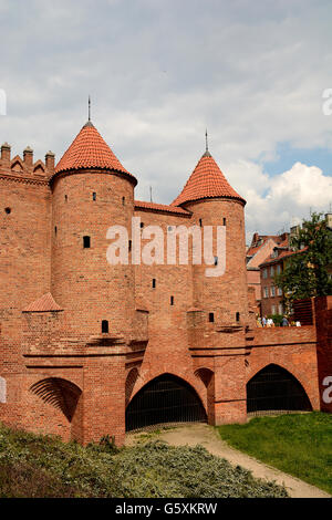 Renaissance Barbican Altstadt Warschau Masowien Polen Stockfoto