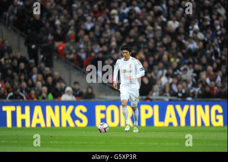 Fußball - Capital One Cup - Finale - Bradford City / Swansea City - Wembley Stadium. Ki Sung-Yong, Swansea City Stockfoto