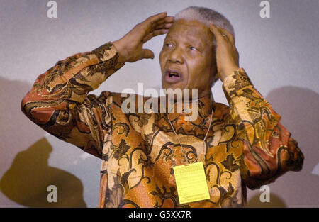 Mandela besucht Barlinnie Gefängnis / Lockerbie Stockfoto